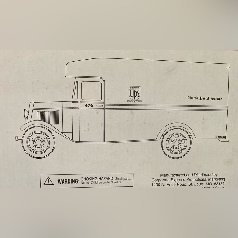 Vintage 1934 UPS delivery truck Ford Model A Delivery Van diecast model NIB - Picture 4 of 7